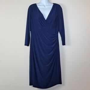 Lauren Ralph Lauren Faux Wrap Dress Sz 12